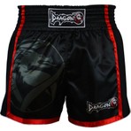 Dragondo MT3092 Muay Thai  Kick Boks Şortu Dijital Baskılı Siyah Şort