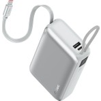 Ttec Recharger Pro LCD 20.000 mAh Pd 45W Usb-C Makaralı Kablolu Taşınabilir Hızlı Şarj Aleti 45W USB-C Çıkış Gücü Alüminyum Kasa