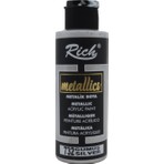 Rich Metalik Akrilik Boya 120 ml Gümüş Renk ile Çok Yönlü Sanat Projeleri için Uygun