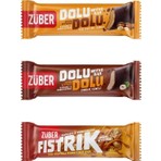 Züber Fıstrık 30G x 1 Adet + Dolu Dolu Meyve Bar 30G x 2 Adet (Yer Fıstığı Ezmeli, Fındık Ezmeli)