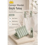 6 Adet Yeni Nesil Yaysız Çamaşır Mandalı Güçlü Tutuş Paslanmaz Kurutmalık Mandalı