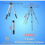 Darovik 3 Ayaklı Alüminyum Olta Sehpası Teleskopik Katlanır 6'lı Kamış Ayağı 120 cm Tripod