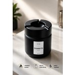 Genchome Homeware Kapaklı Kokusuz Küllük 425 ml | Cam Hazne, Koku Hapseden Sistem, Şık & Modern Sigara Küllüğü