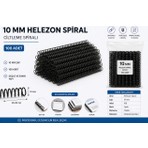 Helezon Spiral Ciltleme Spirali Siyah (100 Adet)  8 mm  4:1