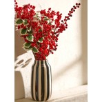 Bella Maison Rise Stoneware Vazo Siyah-Beyaz (14X14X26 Cm)