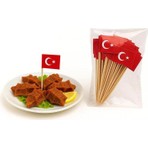Umami Türk Bayraklı Kürdan 50'li Paket