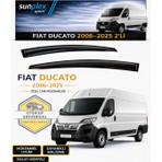 Sunplex Fiat Ducato 2006-2025 Uyumlu Cam Rüzgarlığı Takım 2 Li Takım Rüzgar Kesici Yağmur Önleyici