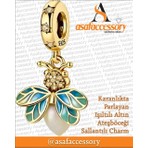 Işıltılı Gold Ateşböceği Charm Asafaccessory Sarı