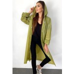 Marlux Kadın Erkek Yağmurluk Kapüşonlu Çıtçıtlı Eva Haki Yağmurluk M21MRC881R06