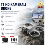 Hızlı Store Drone Gri HD Kameralı 360° Dönüşlü taşınabilir T1 Drone