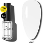 Momo Professional Kalıcı Oje K002, Kireç Beyazı, 4 ml