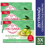 Hacı Şakir Zeytinyağı Gliserinli Duş Sabunu 4x125 gr 3 Adet Nemlendirici Etki