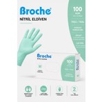 Broche Pudrasız Nitril Eldiven M Beden Turkuaz Yeşili 100'Lü