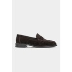Nişantaşı Shoes Naty Kahve Süet Hakiki Deri Kadın Loafer Ayakkabı