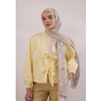 Fresh Scarfs Soft Daisy Desen Rami Şal Bej