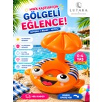 Lutara Gölgelikli  Balık Figürlü Çocuk Simidi – Pvc Malzemeli Uv Korumalı Bebek Yüzme Simidi (0-4 Yaş)