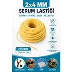 Hobialem 2x4 mm Serum Lastiği 2 Metre Sapan Lastiği Turnike Dren Av Lastiği Esnek Kauçuk