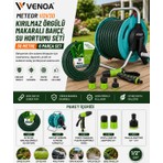 Venoa Meteor VDV30 30 Metre Kırılmaz Örgülü Makaralı Bahçe Su Hortumu Dayanıklı Malzeme ile