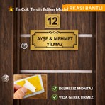 Outdoor One Kişiye Özel Kapı İsimlikleri | Aynı Gün Üretim | Hediyelik Konsept Lüks Gold Kapı İsimliği | Apartman & Villa Uyumlu