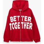 Koton Üç Iplik Şardonlu Uzun Kollu Kapüşonlu Baskılı Fermuarlı Sweatshirt