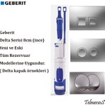 Geberit Delta 8cm Gömme Rezervuar Boşaltma Grubu Sepet Dahil 242.267.00.1