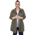 Brendon Kadın Büyük Beden Pamuklu Mevsimlik Trençkot 3019 Haki/khaki 21S32003019