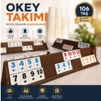 Altun Büyük Boy Plastik Istaka Melamin Taş Okey Takımı