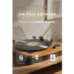 Mikado Nostalgia MN-P235 VOYAGER Pikap Ahşap USB-BT 3.5mm AUXINRCAO Destekli Müzik Kutusu