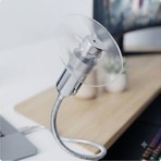 Gaman SL-UF02 USB LED Işıklı Mini Vantilatör | Esnek Metal Gövde Masa Fanı | Laptop, Powerbank ve Adaptör Uyumlu