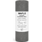 WAFLO 20’li Mikrofiber Temizlik Bezi Rulosu 25x25 cm 240 GSM, Çek-Kopar, Yıkanabilir, Tekrar Kullanılabilir, Yüksek Emici, Tüy ve İz Bırakmayan, Çok Amaçlı Mutfak, Banyo, Araba, Cam ve Yüzey Temizliği