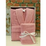 Özdilek Trendy Şalyaka Bornoz + Baş Havlusu K.Pembe L Beden