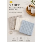 Missclean ( 3 Adet ) Yüksek Emici Puf Dokulu Temizlik Bezi 30X30 cm Mutfak ve Banyo Için