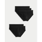Marks & Spencer Cool & Fresh™ 5'li Brief Külot Seti Erkek Regular Paça Siyah Renk