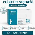 Prozirve Medilex Pudrasız Muayene Eldiveni 100’LÜ Paket Lateks Içermez Gıdaya Uygun Tek Kullanımlık