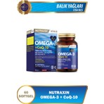 Nutraxin Omega-3 + CoQ10 60 Kapsül | 1300 mg Balık Yağı | EPA & DHA Destekli