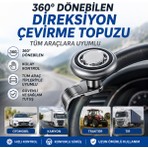 Polham 360 Derece Dönebilen Direksiyon Çevirme Topuzu – Tüm Araçlarla Uyumlu, Kamyon, Tır, Traktör, Direksiyon Çevirme Topuzu