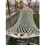 Hawai İP Örgülü Çift Örgü Beyaz Hamak Beyaz Yumuşak Malzeme ile Bahçe ve Balkon İçin
