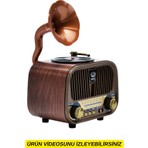 Dexxony Dcx-13 Nostaljik Kahverengi Radyo Yeni Nesil Nostaljik Ahşap Görünümlü Radyo | Bluetooth Hoparlör | Usb-Sd Kart Mp3 Çalar | 3 Band Fm/am/sw Şarjlı Müzik Kutusu