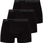 U.S. Polo Assn. Erkek Siyah 3 Lü Boxer
