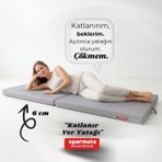 Xpermate Katlanır Sünger Yatak Tek Kişilik Yer Yatağı Misafir Kamp Yatağı Yıkanabilir Kılıf 70x180x6