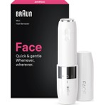 Braun FS1000 Mini Yüz Tüy Alma Makinesi Pil ve Temizleme Fırçası, Seyahat Boy, Kablosuz Kullanım