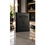 taso8090 Tesla Ruhsat Kılıfı (Deri Dokulu Baskı)