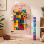 Zigo Toys 60X95CM Çıkarılabilir Manyetik Duvar Panosu – Yapışkanlı Pano, Çocuk Odası, Oyun ve Öğrenme Alanı Pudra Kil