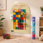 Zigo Toys 60x95cm Çıkarılabilir Manyetik Duvar Panosu – Yapışkanlı Pano, Çocuk Odası, Oyun ve Öğrenme Alanı / Yulaf Rengi - Bej