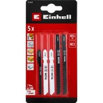 Einhell Ahşap ve Metal Için T-Saplı Dekupaj Testere Bıçağı Seti, Ince - Kaba, 5 Parça, 75 / 100 mm - 49571431