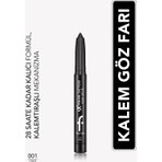 Flormar Extreme Tattoo Mat & Işıltılı Asansörlü Kalemtıraşlı Jel Göz Kalemi & Far Stick - 001 Onyx