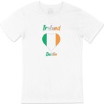 Zoka Wear Dublin Irlanda Bayraklı Kalpli Tişört