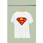  Superman Baskılı %100 Pamuklu Kısa Kollu Regular Kalıp Tshırt