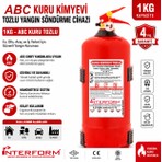 İnterform 1 kg Abc Kuru Kimyevi Tozlu Yangın Söndürme Tüpü
