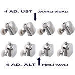 Sandalcılar Duşakabin / Cam Kabin Tekerleği 8 Li Takım (4 Alt+4 Üst)